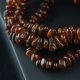 Amber dark medium oval natural bracelet